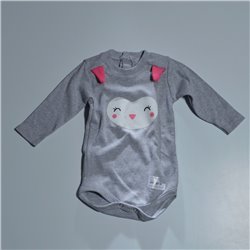 Beba body mangas largas estampa carita orejas