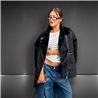 Mujer Campera gamulan piel frente cierres - EM