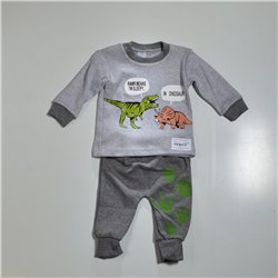 Bebe conjunto pantalon remera estampa DINOSAURIOS
