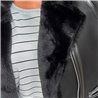 Mujer Campera gamulan piel frente cierres - EM