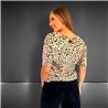 Mujer Remera lanilla print escote V - EM