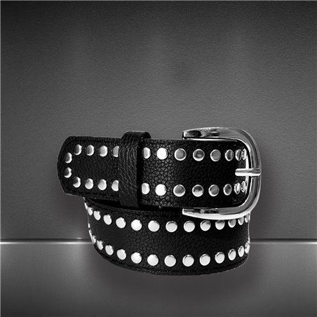 Cinturon ecocuero minitachas doble fila - ANY