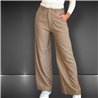 Mujer Pantalon lino wide leg cintura elastica - EM