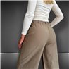 Mujer Pantalon lino wide leg cintura elastica - EM
