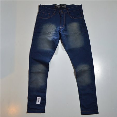 Hombre pantalon jean localizado elastizado