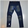 Hombre pantalon jean localizado elastizado