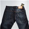 Hombre Pantalon jean chupin elastizado localizado azul Maldita suerte