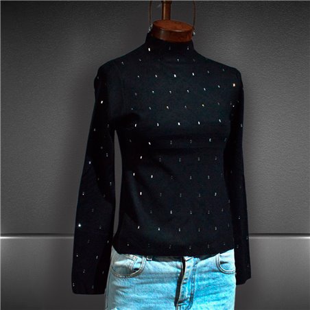 Mujer Sweater morley bremer media polera frente mangas estrass - FRA