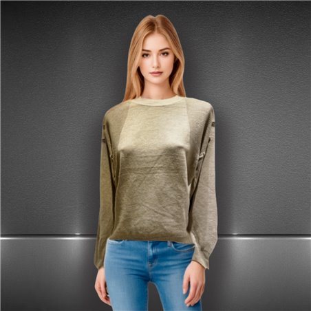 Mujer sweater bremer amplio tachas en hombros - OO