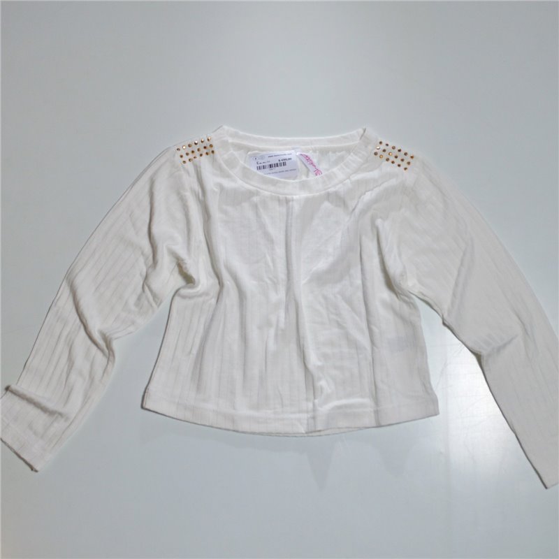 Nena remera corta morley detalle alas estrass