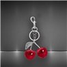 Llavero metal plateado cerezas - ANY