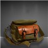 Morral lona solapa ecocuero hebillas - GO