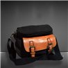 Morral lona solapa ecocuero hebillas - GO