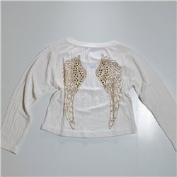 Nena remera corta morley detalle alas estrass