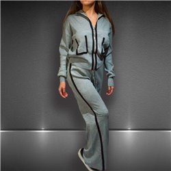 Mujer conjunto tejido lycra pantalon campera bolsillo frente vista - CA