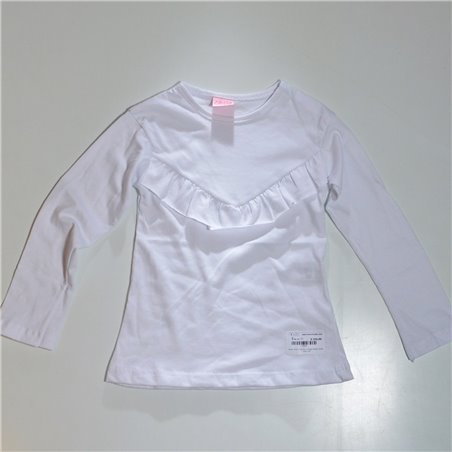 Nena remera algodon mangas largas frente volado 036