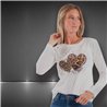 Mujer remera algodon mangas largas estampa corazones print - FRA