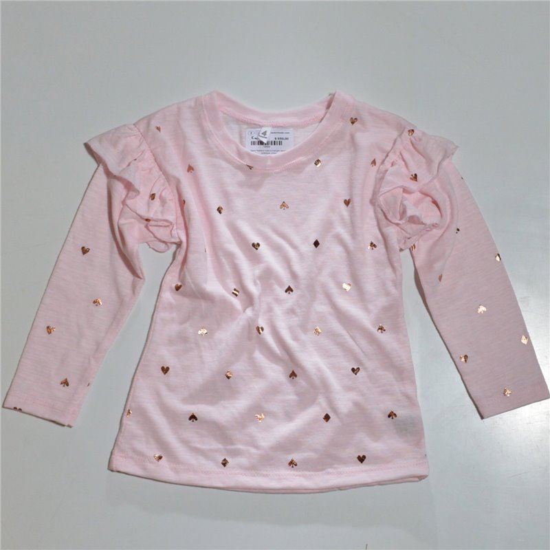 Nena Remera rustica mangas largas estampas poker