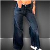 Mujer pantalon jean recto recortes - EM