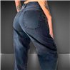 Mujer pantalon jean recto recortes - EM