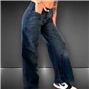 Mujer pantalon jean recto recortes - EM