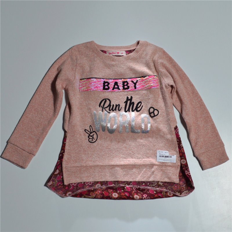 Nena buzo lanilla combinado estampa lentejuelas BABY