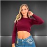 Mujer Sweater tejido lana frente ochos - EM