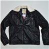 Hombre campera ecocuero cuello corderito desmontable 17075