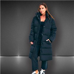 Campera puffer larga capucha - HR