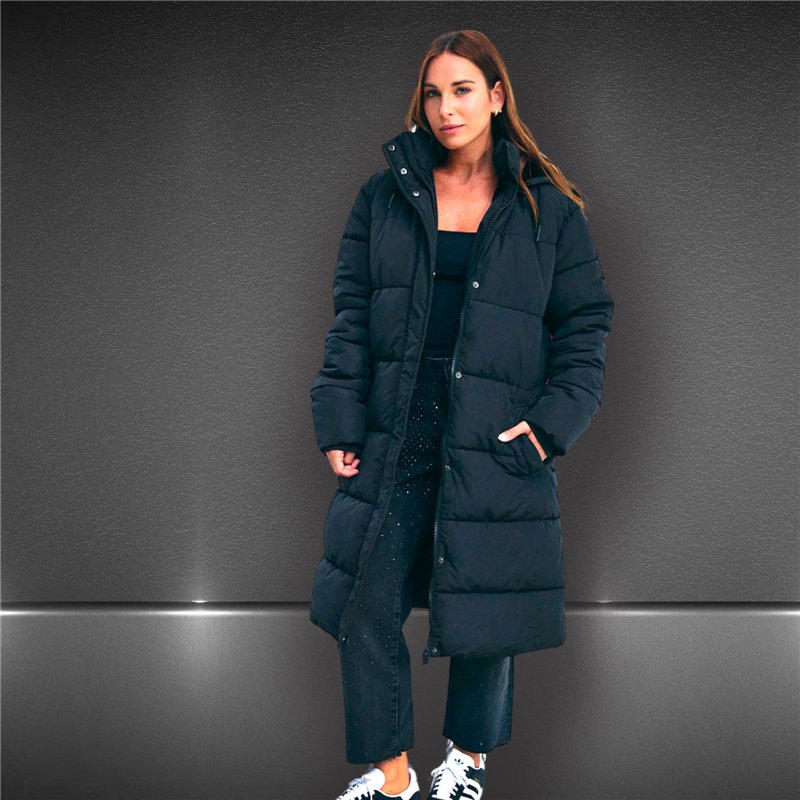 Campera puffer larga capucha - HR