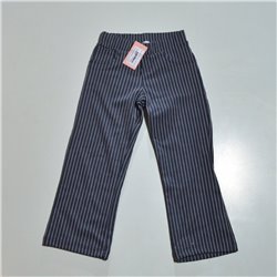 Nena pantalon recto elastizado rayado 2306