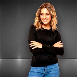 Mujer sweater bremer liso mangas botones brillo - FRA