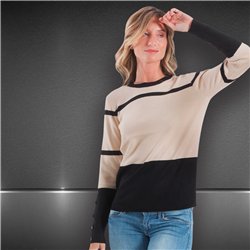 Mujer sweater bremer combinado rayado - FRA