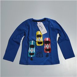 Bebe remera algodon mangas largas autitos de carrera