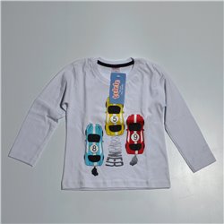 Bebe remera algodon mangas largas autitos de carrera