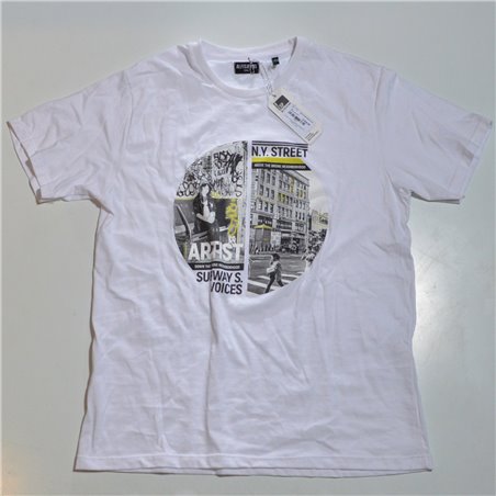 Hombre remera algodon estampa N.Y.  STREET 13561