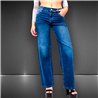 Mujer pantalon jean recto elastizado - BEL