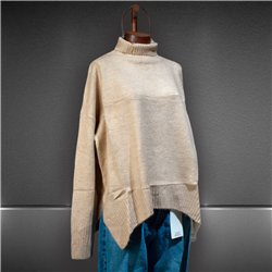 Mujer poleron tejido amplio liso - OG