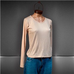 Mujer remera algodon morley basica escote V - PI