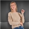 Mujer sweater bremer escote redondo flecos en mangas - FRA