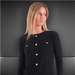 Mujer sweater bremer detalle flecos botones VERSACE - FRA