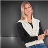 Mujer cardigan tejido lana combinado frente brillo - FRA
