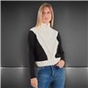 Mujer cardigan tejido lana combinado frente brillo - FRA