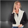 Mujer cardigan tejido lana combinado frente brillo - FRA