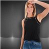 Mujer musculosa algodon arandela estrass - FRA