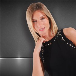 Mujer musculosa algodon arandela estrass - FRA