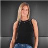 Mujer musculosa algodon arandela estrass - FRA