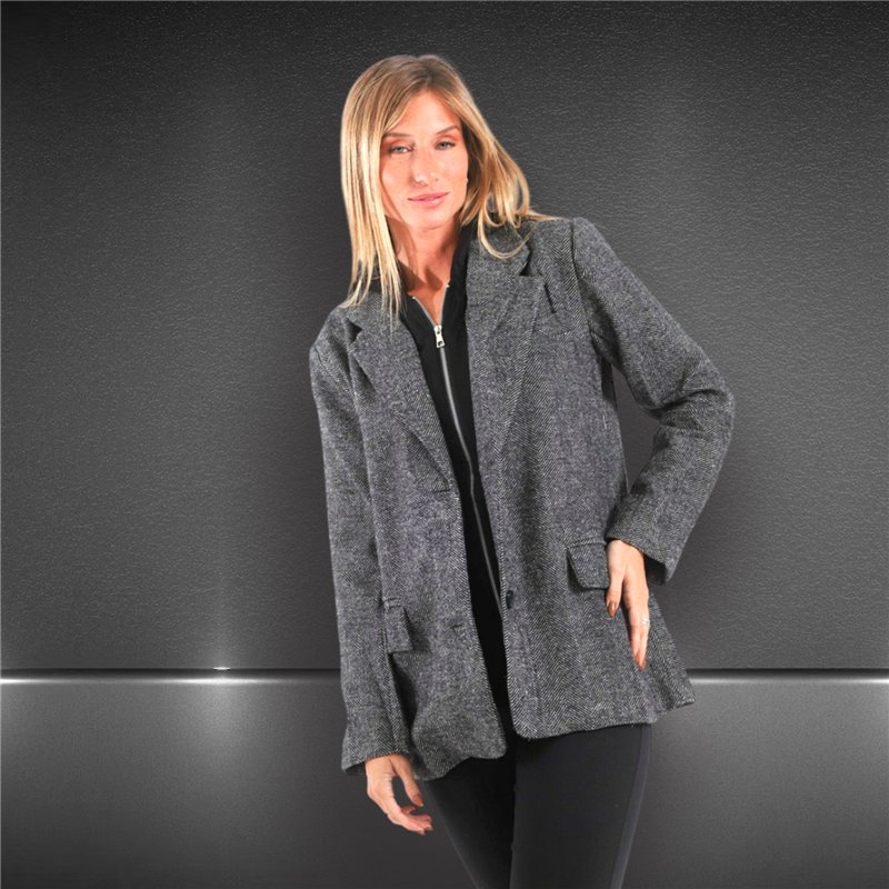 Mujer saco paño capucha - FRA