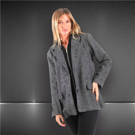 Mujer saco paño capucha - FRA