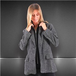 Mujer saco paño capucha - FRA